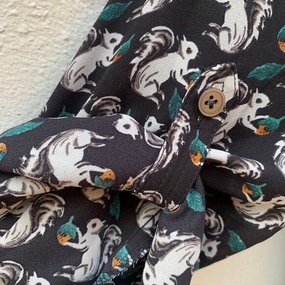 Ann Taylor Loft Squirrel Print Blouse - Picture 6 of 8